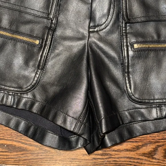 Anthropologie Vegan Leather Cargo Pants - Picture 6 of 13